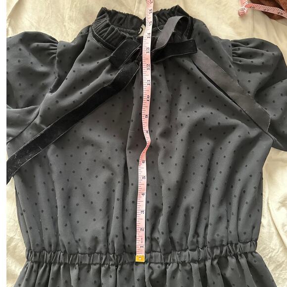 Neuces Made in Spain Black Polka Dot Dress Small - Picture 10 of 10